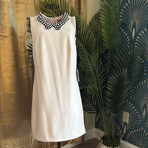 NWT - Betsy Johnson Almond Dress with Pearl Collar